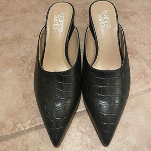 Franco Sarto faux croc mules sz 7.5